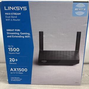 Linksys Max-Stream AX1500 Mesh WiFi 6 Router (MR7310) - New Open Box